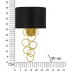 Applique Rich oro nero Mauro Ferretti 30x20x50 cm E27 senza lampadina