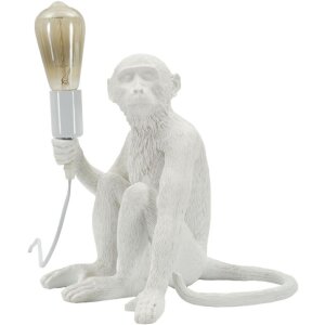 Lampada da tavolo Affe seduto bianco 33x33x32 cm E27...