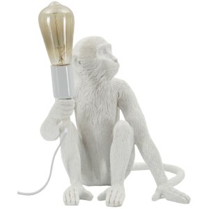 Lampada da tavolo Affe seduto bianco 33x33x32 cm E27...