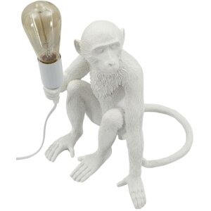 Lampada da tavolo Affe seduto bianco 33x33x32 cm E27 senza lampadina Mauro Ferretti