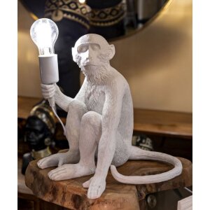 Lampada da tavolo Affe seduto bianco 33x33x32 cm E27 senza lampadina Mauro Ferretti