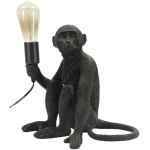 Lampada da tavolo Scimmia seduta Nera 33x33x32 cm Mauro...