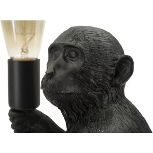 Lampada da tavolo Scimmia seduta Nera 33x33x32 cm Mauro Ferretti E27 senza lampadina