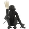 Lampada da tavolo Scimmia seduta Nera 33x33x32 cm Mauro Ferretti E27 senza lampadina