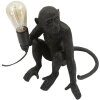 Lampada da tavolo Scimmia seduta Nera 33x33x32 cm Mauro Ferretti E27 senza lampadina