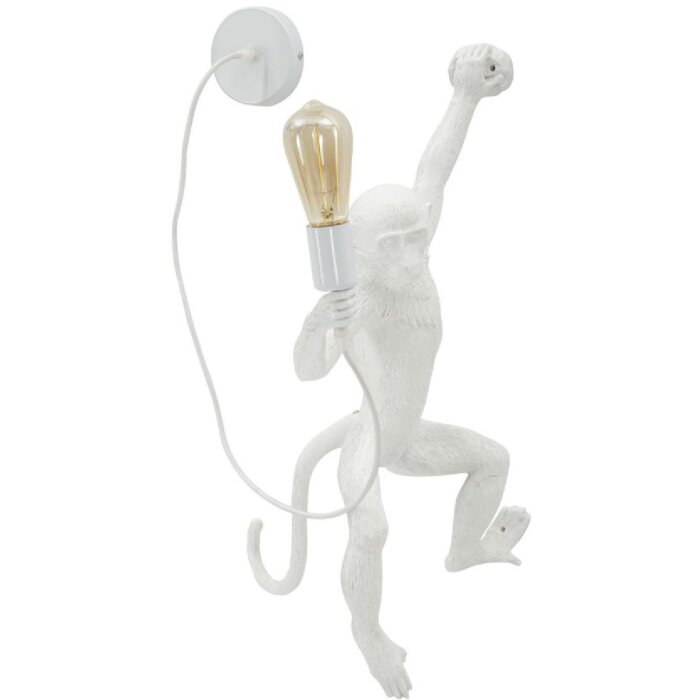 Lampada da parete Scimmia Bianca 32x32x64 cm Mauro Ferretti E27 senza lampadina