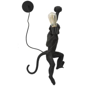Lampada da Parete Scimmia nera Mauro Ferretti 32x32x64 cm...
