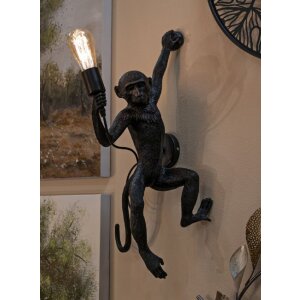 Lampada da Parete Scimmia nera Mauro Ferretti 32x32x64 cm E27 senza lampadina