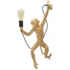 Lampada da parete Scimmia oro Mauro Ferretti 32x32x64 cm E27 senza lampadina