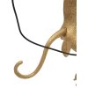 Lampada da parete Scimmia oro Mauro Ferretti 32x32x64 cm E27 senza lampadina
