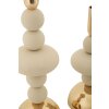 Mauro Ferretti Portacandele Galaxy crema – Set da 2 Ø 10x22 cm e Ø 10x30 cm