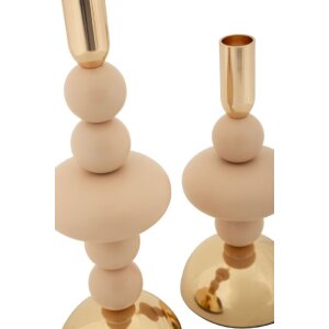 Portacandele Galaxy rosa Mauro Ferretti – Set da 2 Ø 10x22 cm e Ø 10x30 cm