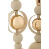 Mauro Ferretti Portacandele Saturn crema – Set da 2 Ø 10x27 cm e Ø 10x33 cm