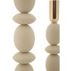 Set di 2 portacandele Shuttle crema Mauro Ferretti Ø 10x25 cm e Ø 10x33,5 cm
