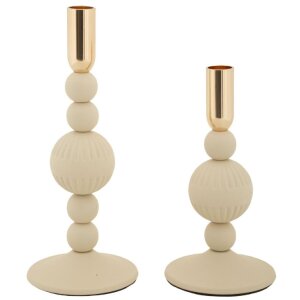 Portacandele Aster crema Mauro Ferretti – Set da 2...