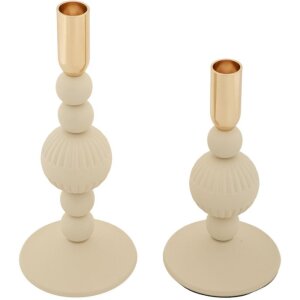 Portacandele Aster crema Mauro Ferretti – Set da 2...
