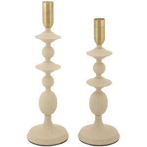 Portacandele Gemini crema Mauro Ferretti – Set da 2...