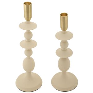 Portacandele Gemini crema Mauro Ferretti – Set da 2...