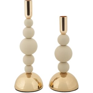 Mauro Ferretti portacandele Bolly crema – Set da 2...