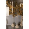 Mauro Ferretti Portacandele Slimmy crema – Set da 2 Ø 8x26 cm e Ø 8x37 cm