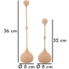 Mauro Ferretti Portacandele Slimmy rosa – Set da 2 Ø 8x26 cm e Ø 8x37 cm
