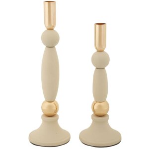 Mauro Ferretti Portacandele Strek crema – Set da 2...