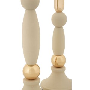 Mauro Ferretti Portacandele Strek crema – Set da 2...