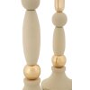 Mauro Ferretti Portacandele Strek crema – Set da 2 Ø 9,5x25 cm e Ø 9,5x30 cm