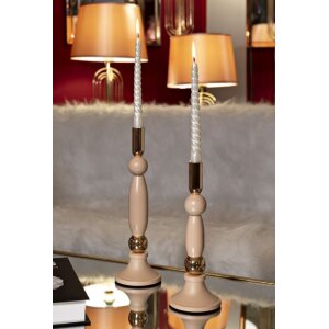 Portacandele Mauro Ferretti Strek Rosa – Set 2 pezzi Ø 9,5x25 e Ø 9,5x30 cm