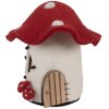 Casa in feltro Clayre & Eef 66293 20x20x18 cm bianco-rosso