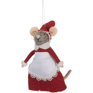 Decorazione pendente topo in peluche Clayre & Eef...