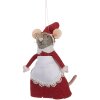 Decorazione pendente topo in peluche Clayre & Eef 66298 8x6x14 cm