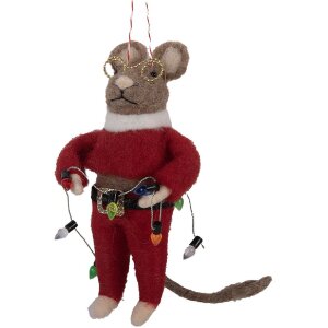 Appendino Decorativo Topolino in Feltro Clayre & Eef...