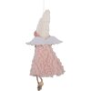 Angelo appendente decorativo Clayre & Eef 10x3x20 cm Rosa e Bianco