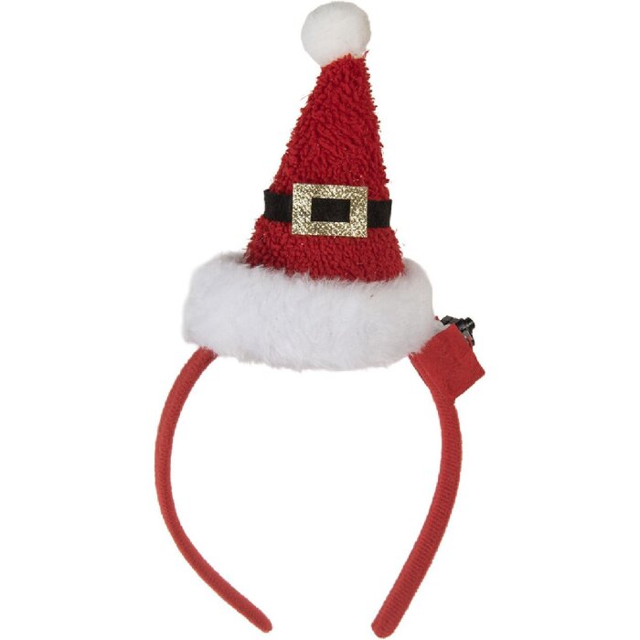Headband natalizio con cuffia luminosa LED Clayre & Eef 12x7x27 cm