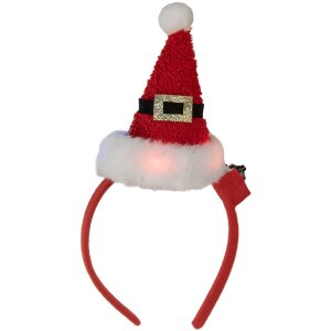 Headband natalizio con cuffia luminosa LED Clayre & Eef 12x7x27 cm