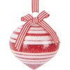 Pallina per albero di Natale Clayre & Eef 6GL5180 Rossa & Bianca Ø 8 cm