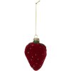 Ornamento Natalizio in Vetro Clayre & Eef 6GL5250 6x5x8 cm Rosso & Verde
