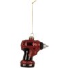 Clayre & Eef 6GL5251 Ornamento Natalizio 9x4x10 cm Rosso Nero
