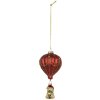 Clayre & Eef 6GL5255 Ornamento Natalizio Rosso e Color Oro Ø 7x15 cm