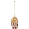 Clayre & Eef 6GL5260 Ornamento Natalizio 6x3x10 cm Bianco Oro