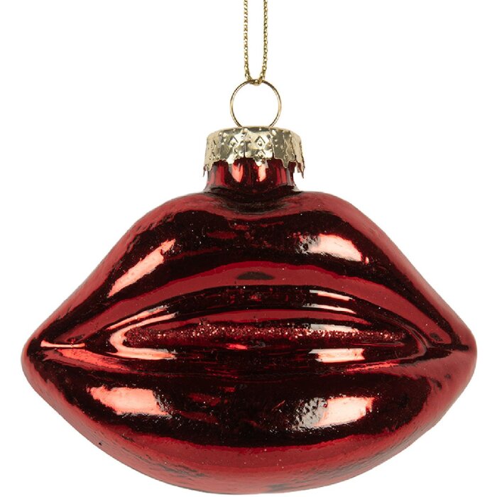 Ornamento Natalizio Clayre & Eef 6GL5261 Rosso 8x4x7 cm