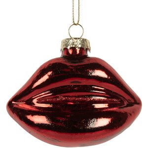 Ornamento Natalizio Clayre & Eef 6GL5261 Rosso 8x4x7 cm