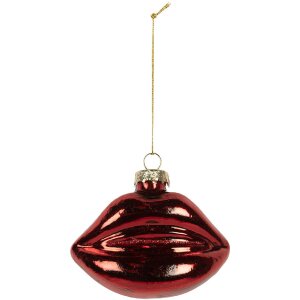 Ornamento Natalizio Clayre & Eef 6GL5261 Rosso 8x4x7 cm