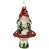 Clayre & Eef 6GL5263 Ornamento Natalizio 7x6x13 cm Rosso e Verde