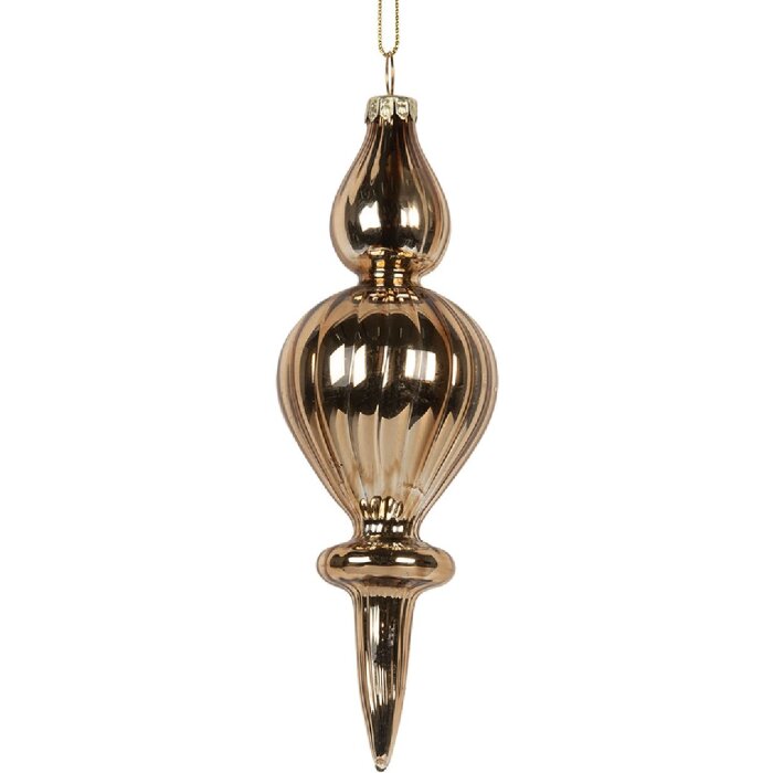 Clayre & Eef 6GL5269 Decorazione Natalizia a Forma di Palla Ø 5x15 cm Oro