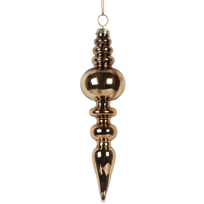 Clayre & Eef 6GL5270 Ornamento natalizio Ø 4x16 cm Dorato
