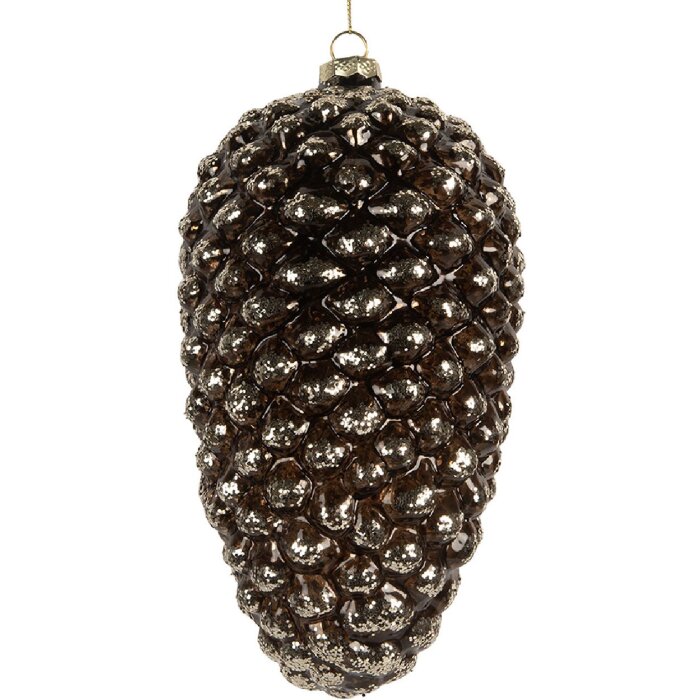 Palla per albero di Natale Clayre & Eef 6GL5274 Ø 12x24 cm Argento