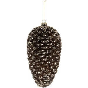 Palla per albero di Natale Clayre & Eef 6GL5274 Ø 12x24 cm Argento