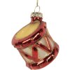Ornamento Natalizio Clayre & Eef 6GL5279 Ø 4x5 cm Rosso Dorato